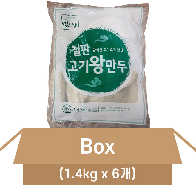 빛마루 철판 고기왕만두 1.4kg X6개, 단품