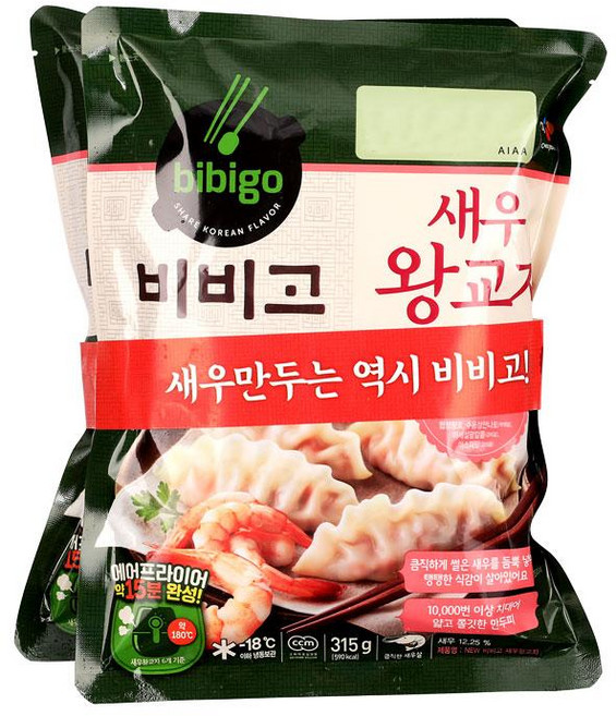 비비고새우왕교자만두 315Gx2입/CJ-2개, 315g, 2개