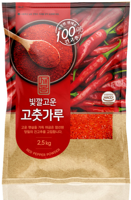 새봄 고춧가루 (보통맛/김치용), 2.5kg, 4개