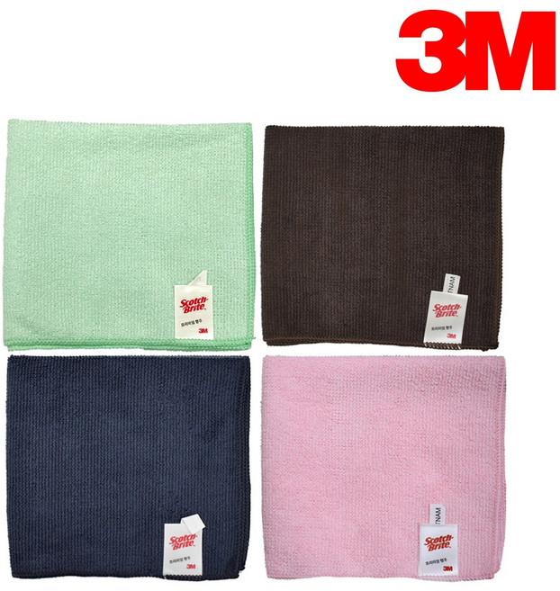 3M 스카치브라이트 참올 초극세사 프리미엄 행주 10매입, 색상:그린 10매입