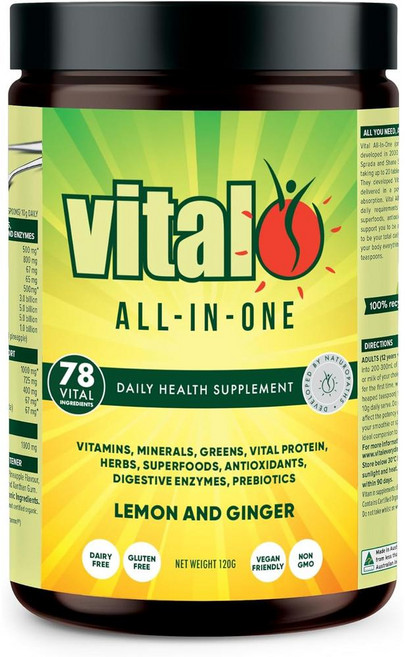 호주 바이탈 Vital Lemon & Ginger Powder 올인원 레몬 & 생강 파우더, 120g, 1개