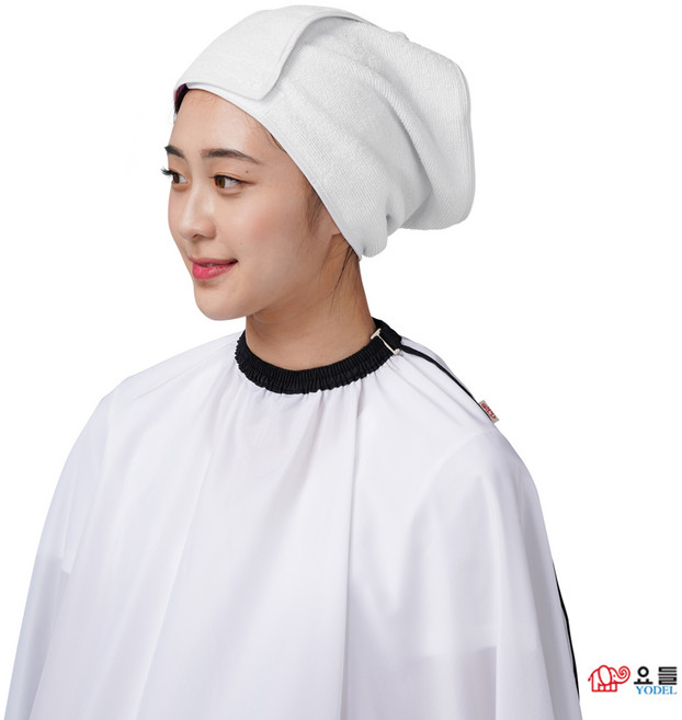 요들 미용사 국가고시 자격증 실기 시험용 학원용 사각터번 화이트, 1개