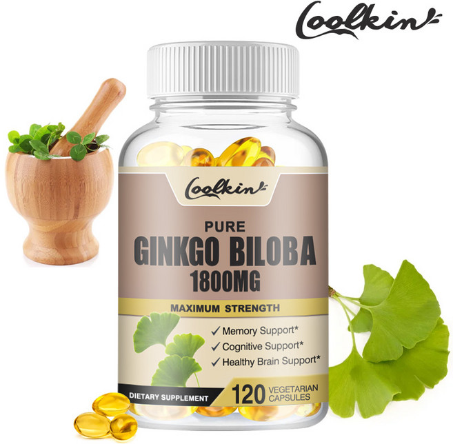 은행나무 추출물 1800mg - 뇌 기능 인지 기능 기억력 및 주의력 향상, 2개, 120정