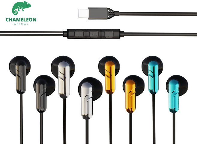 카멜레온 줄이어폰 C타입 호환 최신칩 C타입 2m 4세대 USB 출근 EARPHONE SK 마이크 아이포드, WS-20실버청각노이즈4세대, WS-20