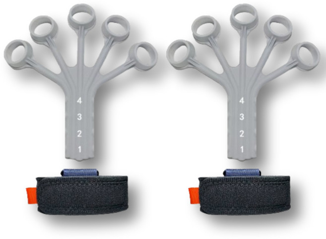 럭키바디 파워핑거 클라이밍 악력 전완근 손목 훈련기구 좌우 1set, 라이트그레이(초보자), 1개