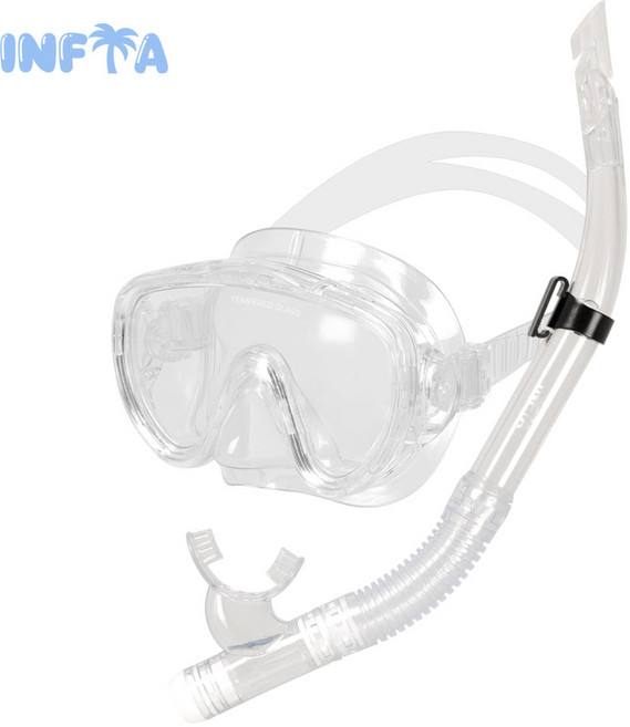 인피아 멀티 피스 스노쿨링 마스크 프리다이빙 스노쿨링 세트, 아쿠아