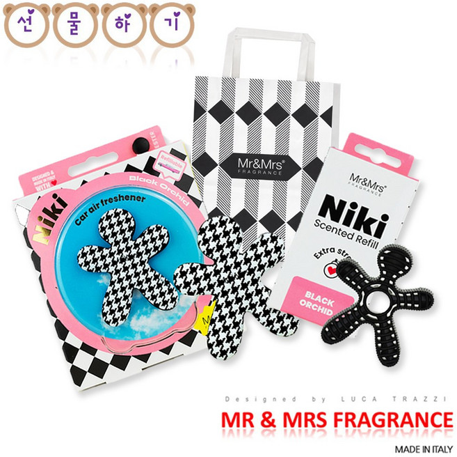 미스터앤미세스 니키선물SET, 1세트, 니키본품 프레쉬에어, 니키리필 퓨어+M&M 쇼핑백