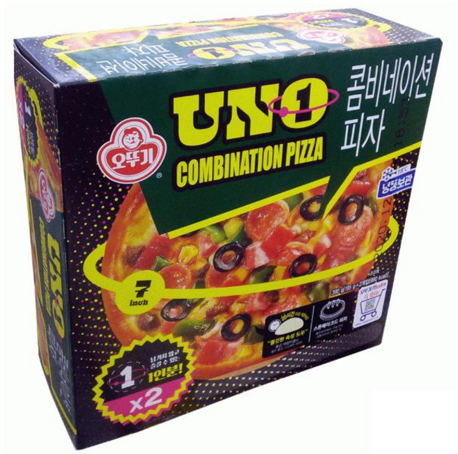 오뚜기 콤비네이션 피자 UNO(195gx2개)_냉동 390g, 7세트