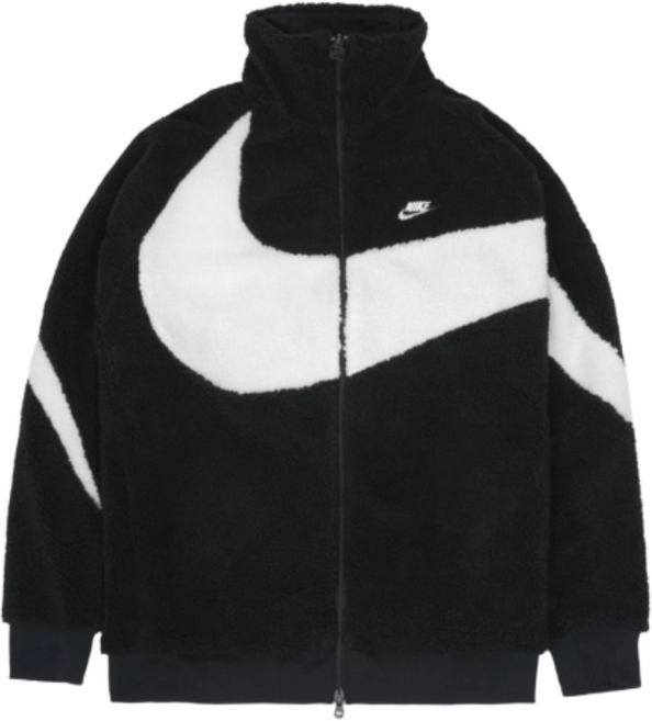 <매장 정품> 나이키 후리스 빅스우시 풀 집업 양면 자켓 뽀글이 자켓 블랙&화이트 BQ6546-011 나이키 정품 __슈스토리