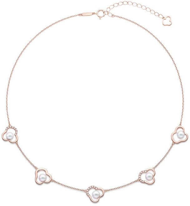 타사키 챈츠 시그니처 아코야 펄 다이아몬드 네크리스