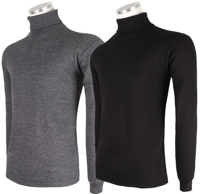 모스트젠틀맨 [1+1] 기본무지 남자 목폴라 기모긴팔티 스판 입기 좋은 티셔츠 포근한