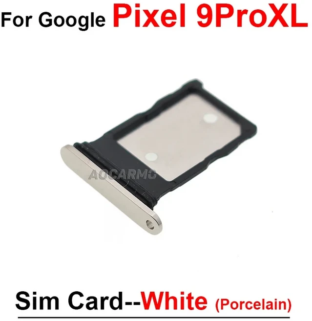 Google Pixel 9 / 9Pro XL 용 SIM 카드 소켓 슬롯 Sim 트레이 홀더 수리 교체 부품, 02 9ProXL--White