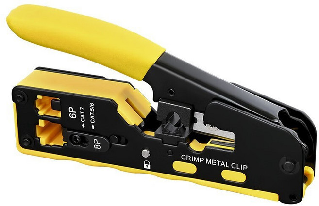 다기능 랜선 압착공구 6P/8P 탈피기 커팅기 Cat5/6/7 랜툴, 1개