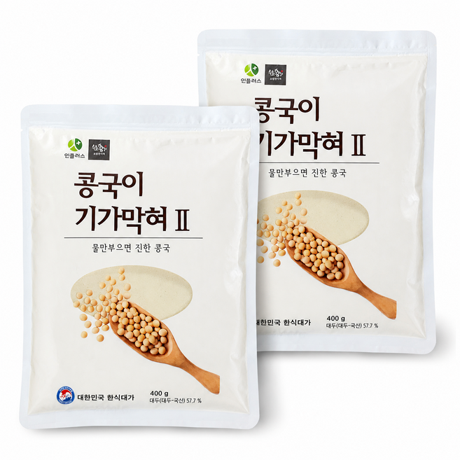 명인이 만든 콩가루 콩국수용 초림단지묵 콩국이기가막혀 (택1), 400g, 2개