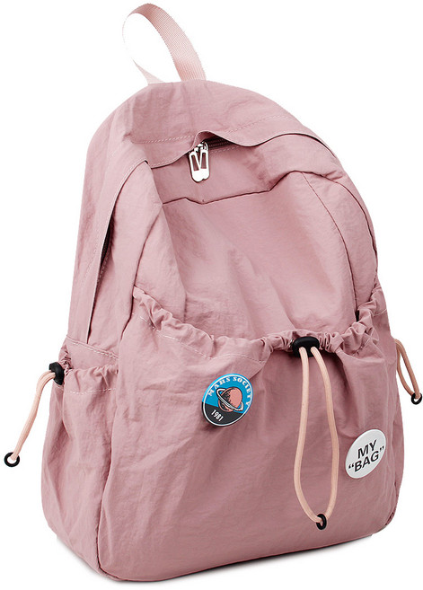 가벼운 단색 무지 스트링 경량 스트릿 바스락 백팩