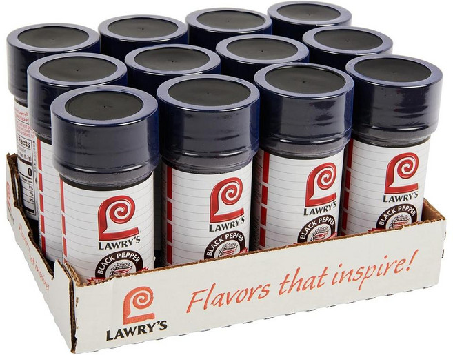 Lawry's 블랙페퍼 시즈닝 솔트 12팩, 141g, 12개