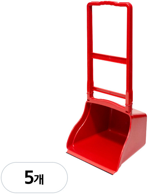 월드크린 다담아 외곽 쓰레받기, 5개, 빨강