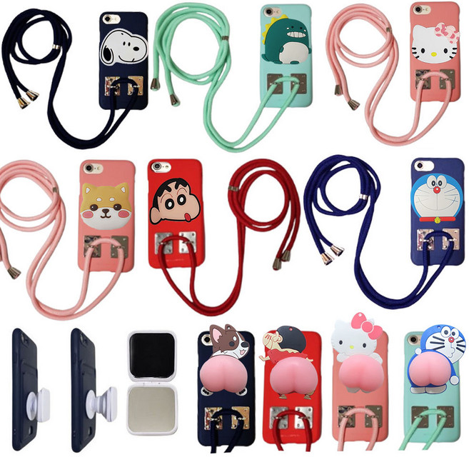 갤럭시X커버5 SM-G525N (뉴미러뷰u) 거울톡 거치대 파스텔 실리콘 젤리 목걸이 크로스백 스트랩 핸드폰 케이스 세트 미러 거울 미러톡 핸드폰줄 폰커버 코미조hee