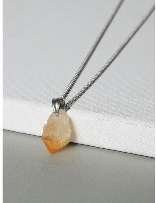 원석목걸이 황금빛 네츄럴 시트린 목걸이