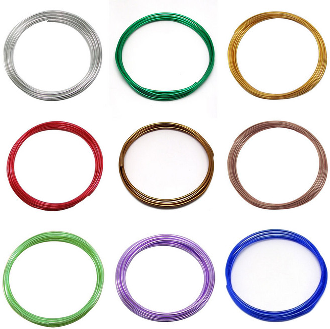 칼라 공예 철사 1.0mm 1.5mm 2.0mm 3.2mm, 공예철사 3.2mm, 연두