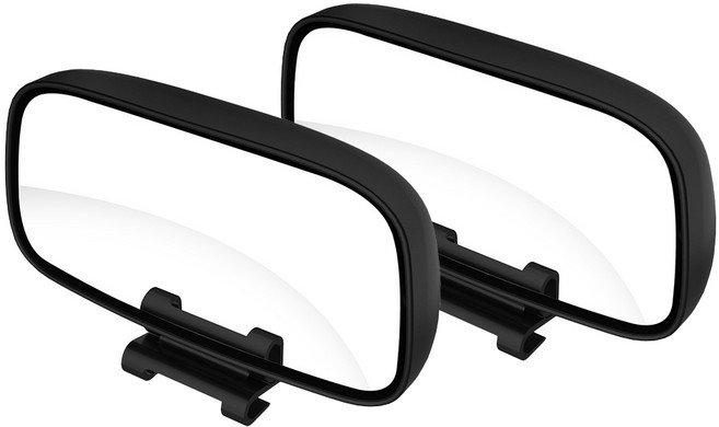 사이드미러 보조미러 사각지대 주차 차량 보조거울 각도조절, 블랙, 1세트, 컨텐츠 참조