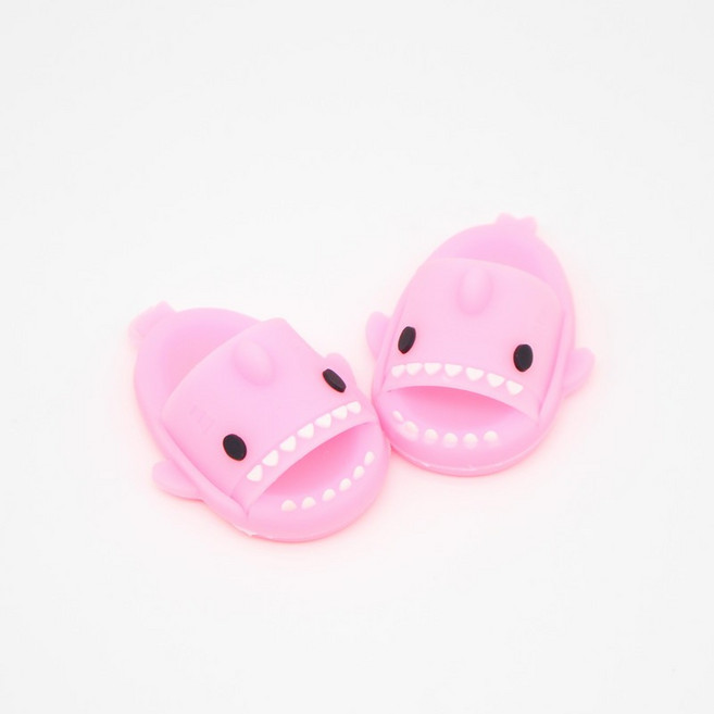 倉鼠鯊魚拖鞋 倉鼠裝飾 小寵拖鞋 小動物裝扮 倉鼠鞋子 蜜袋鼯倉鼠用品 小寵服飾 角色扮演 改款後更合腳, 1個, s粉色(一雙)合腳小款(倉鼠 蜜袋鼯專用, 粉色