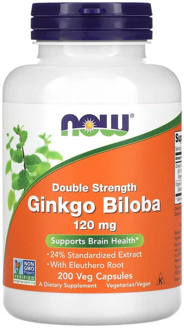 NOW Foods 징코 빌로바 120mg 베지 캡슐 200정 NOW-04681, 1개 - 쿠팡