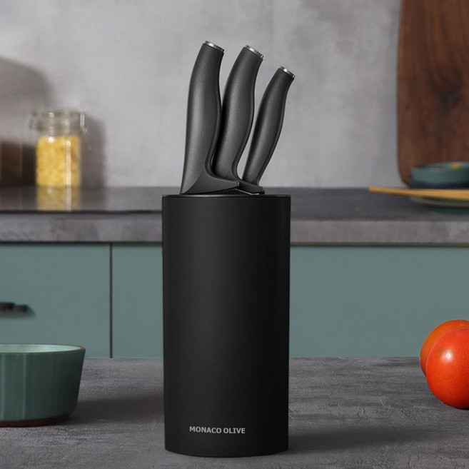 모던 블랙 안심 칼블럭 칼꽂이, 1개