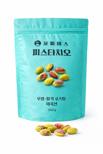[유누마켓] 무염 탈각 로스팅 피스타치오, 1개, 300g