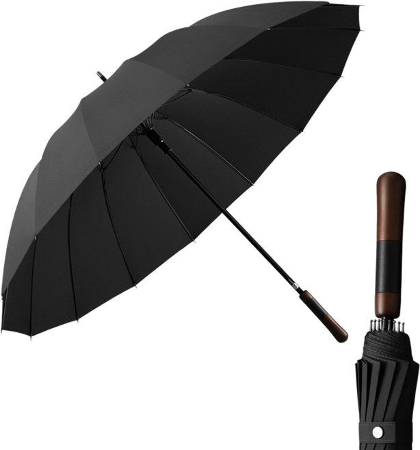 소노리빙 프리미엄 16k 초대형 투톤 우드 골프 장우산