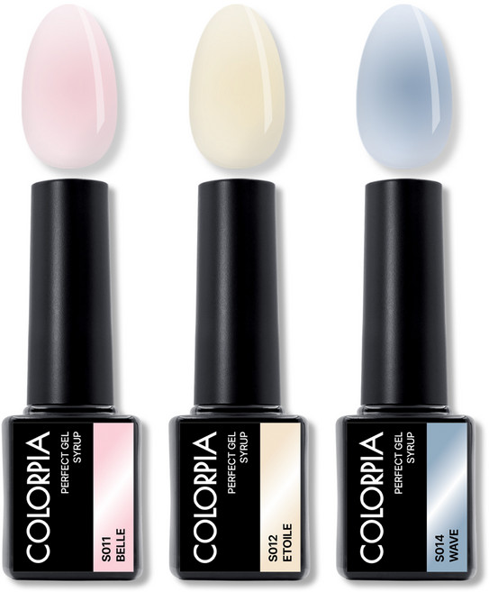 칼라피아 원스텝 퍼펙트젤 시럽 젤네일 세트, 1세트, 05. 벨+에뜨왈+웨이브