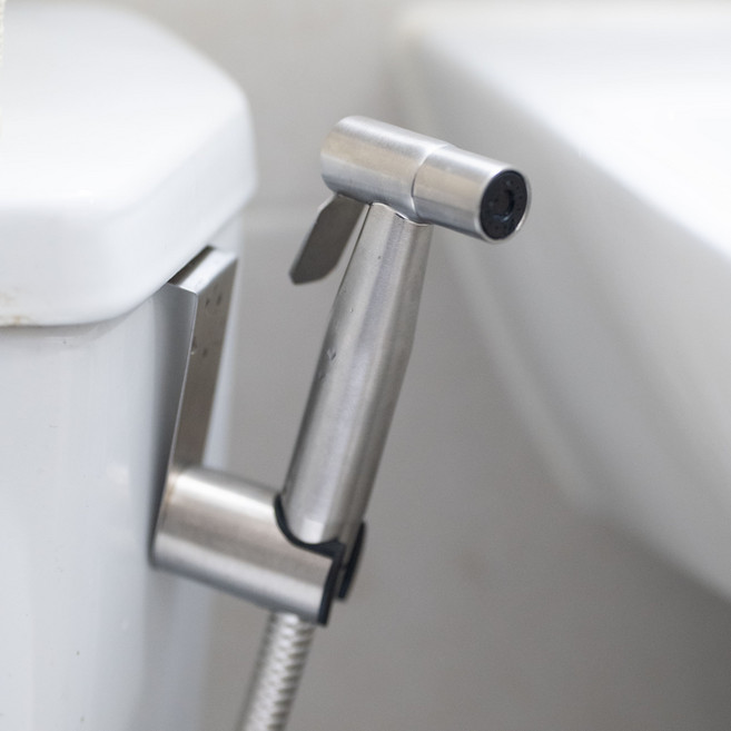 하봄바스 욕실 스프레이건 샤워줄 세트 SUS304, 무광실버, 1세트