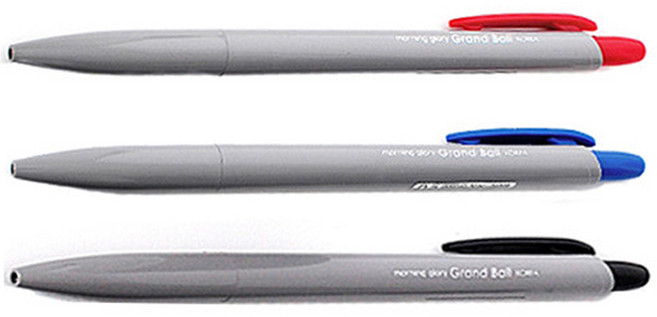 모닝글로리 그랜드 볼펜 0.5/0.7/1.0MM 다색, 0.5MM 적색, 1갑(24자루)