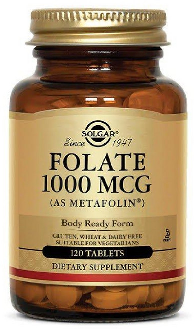[정품 미국 배송] 솔가 포레이트 1000mcg 120정 (타블렛) Solgar Folate 1000MCG 120tabs, 1개