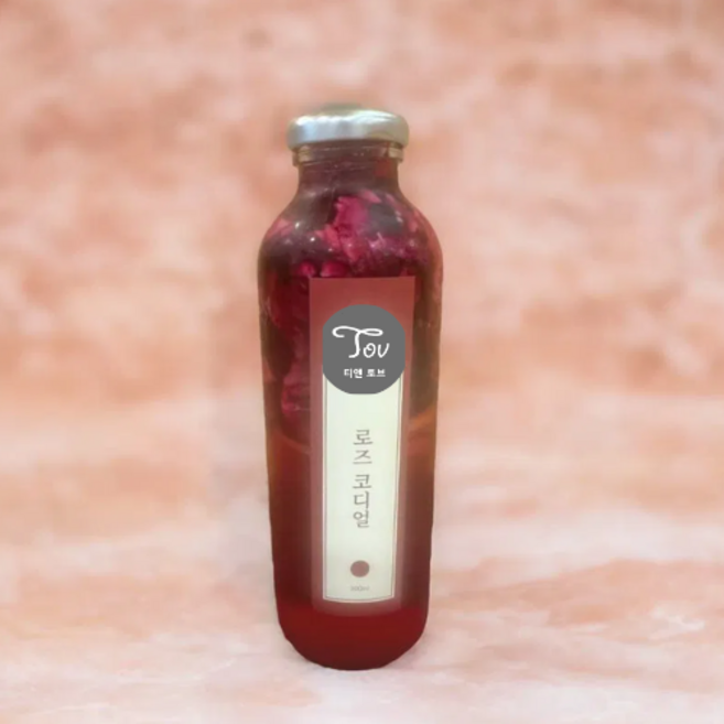 수제 유기농 국산 장미 장미꽃차 장미차 로즈꽃차 장미티 로즈 코디얼 300ml 1개, 1개입, 300mg