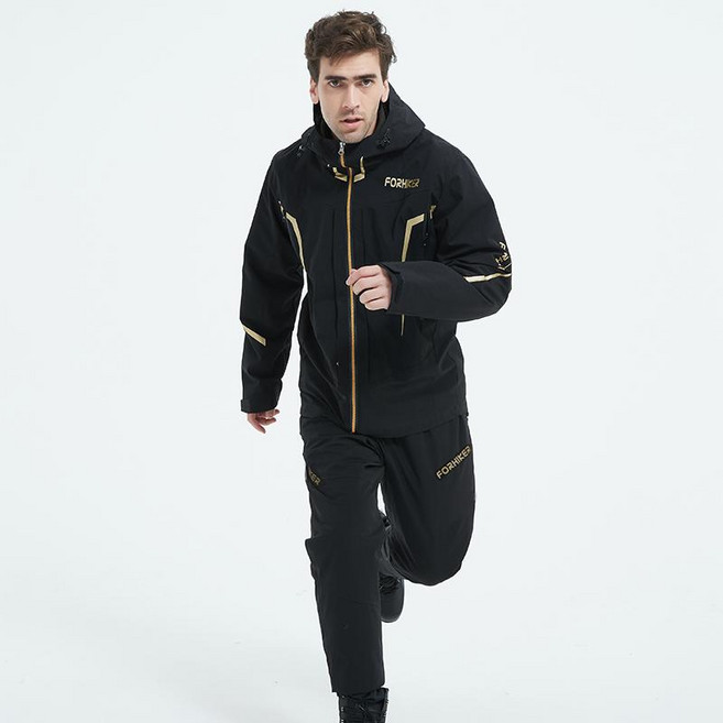 금성에서온여자 겨울낚시복 방수 방한복 남자, 4XL, 1개, 블랙 피시 + A