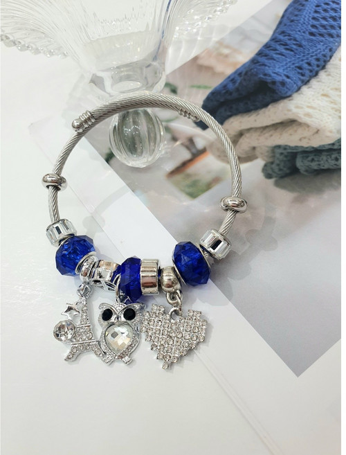 레몬트리 23에펄탑 부엉이 펜던트 여성 뱅글팔찌*기프트박스