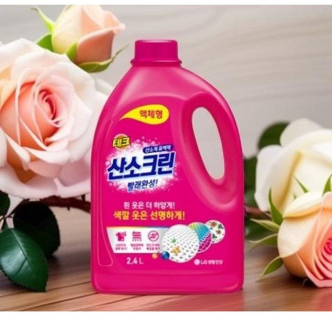 LG 테크 산소크린 플러스 액체형 세제 산소계 표백제 세탁세제 액체세제, 1ml, 1개