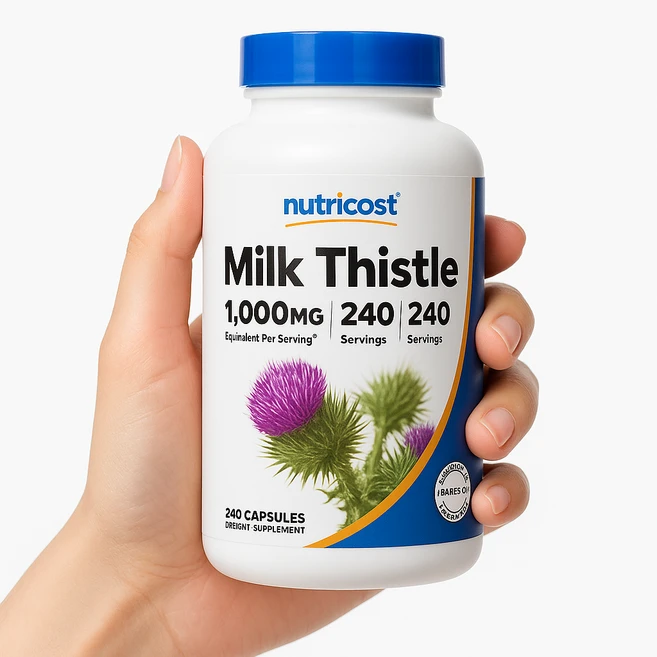 뉴트리코스트 밀크씨슬 1000mg 캡슐 Nutricost Milk Thistle, 240캡슐, 1개, 240정 - 쿠팡