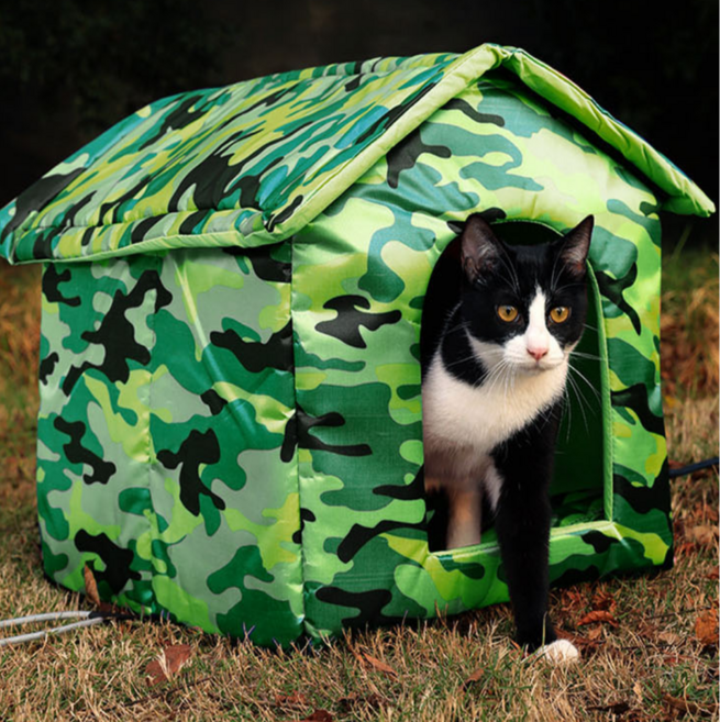 멍멍샤레 길고양이겨울집 고양이숨숨집 야외집, 1개