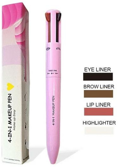 방수 드로잉 아이 브로우 펜슬 땀 방지 메이크업 화장품 도구 오래 지속되는 색상 4 in 1, [01] 4 in 1 Pink Pen, 1개
