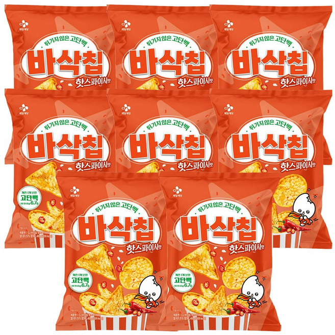 EXCYCLE 바삭칩 핫스파이시, 8개, 45g