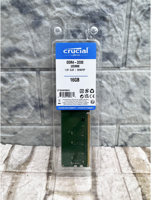 Crucial 美光 16GB DDR4-3200 桌上型記憶體 1.2V CL22, CT16G4DFRA32A/nCT1604DFRA32A, 1個