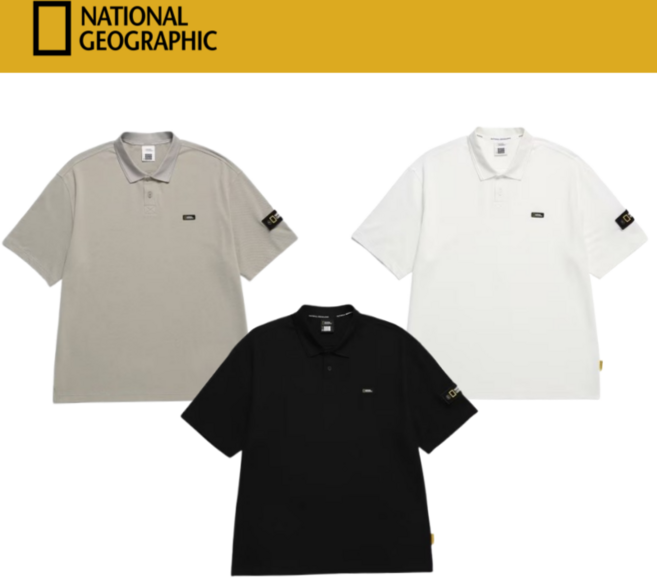 (국내매장판) 내셔널지오그래픽 반팔 오버핏 PK 티셔츠