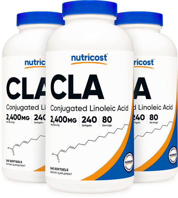 뉴트리코스트 CLA 2400mg 소프트젤 240정, 3개