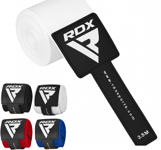 링사이드코리아 올림픽 아이바 인증 RDX AIBA 복싱핸드랩 / mma 킥복싱 붕대 밴디지 3.5m 1쌍, 1세트, 화이트
