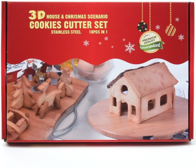 3D 입체 하우스 쿠키커터 18종세트, 1개