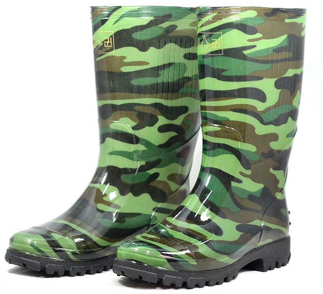 펭귄 남자 반장화 얼룩무늬