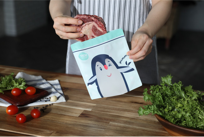 1+1 신선식품전용기능성 지퍼백 3배신선 항아리 기능의 숨쉬는 특허지퍼백 하나 사면 하나 더, 혼합, 10개, 1세트