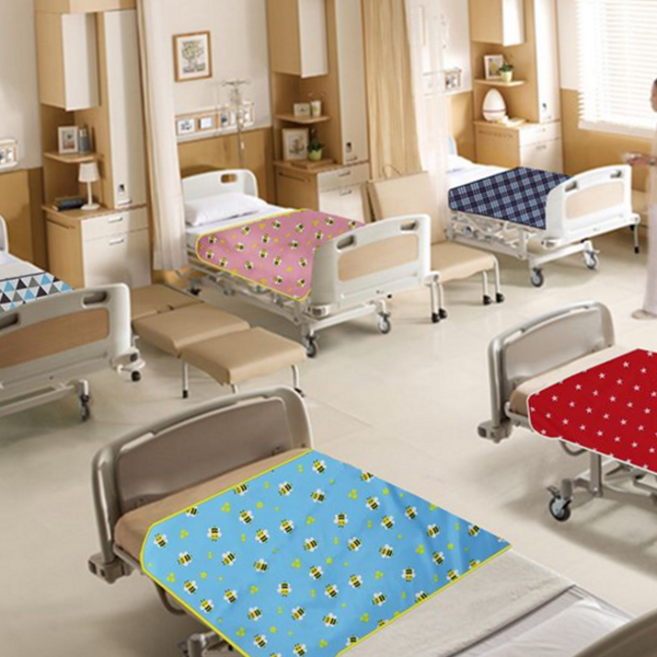 ileum*^m더해피 핸드메이드 노인 병원 방수코팅 시트 라운드 간병용품 매트커버 요양원침대 실버일medi^*^, 방수코팅시트(라운드)04. 북유럽 연하늘